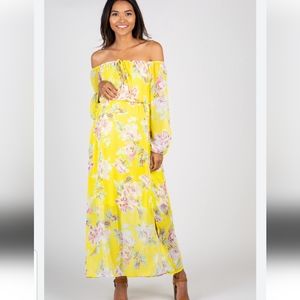 Pink Blush floral maternity dress